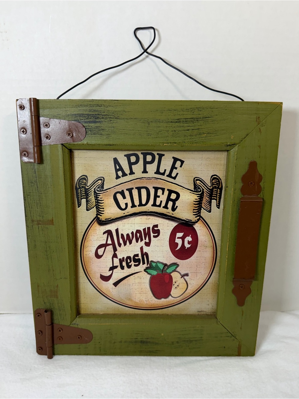 DanDee Apple Cider Framed Art 2011 Green 10 Inch Country Farmhouse Core